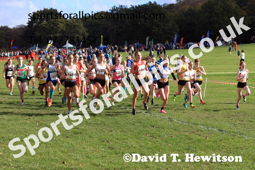 Girls Under-16s 2026 Northern Cross Country Relays, Graves Park, Sheffield. Photo: David T. Hewitson/Sports for All Pics